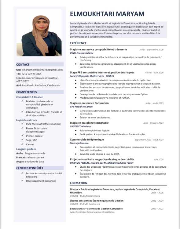 Stage ou stage pre embauche en audit et comptabili