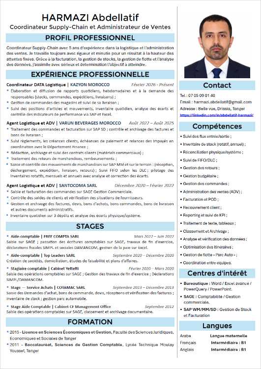 Agent Logistique avec 5 ans d’expérience