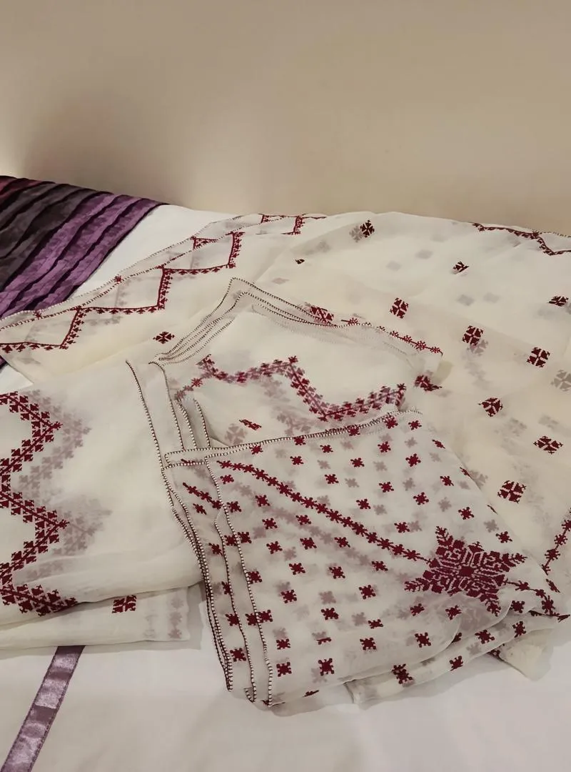 Drap et nappe El Fassi, broderie Fassi