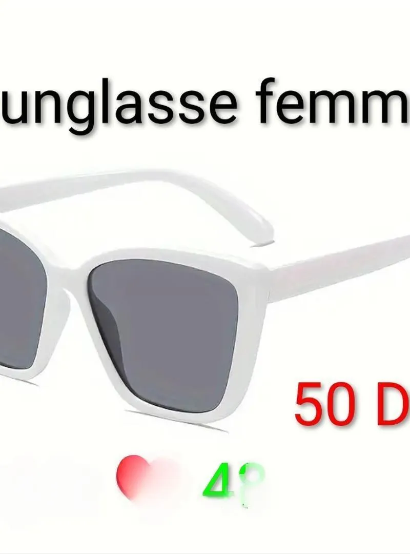 Lunettes de soleil femme couleur blanche