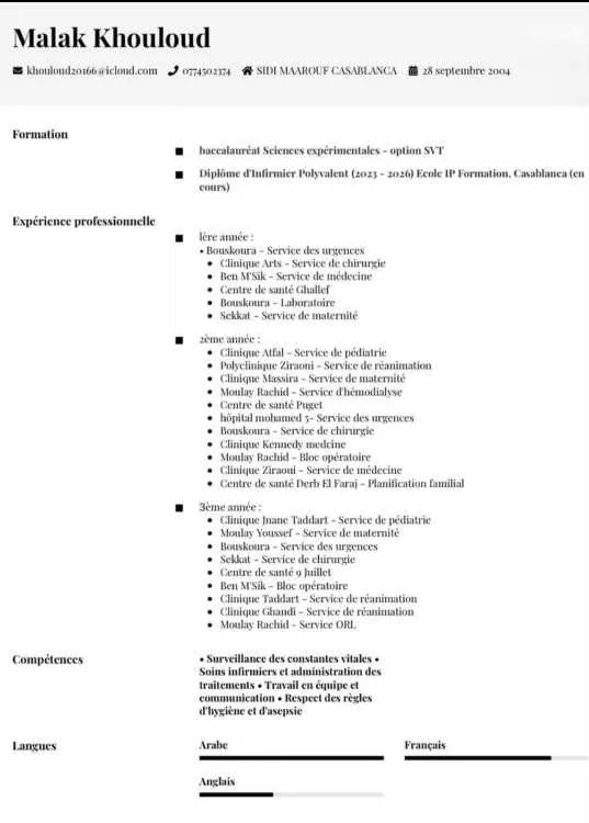 Infirmière polyvalente