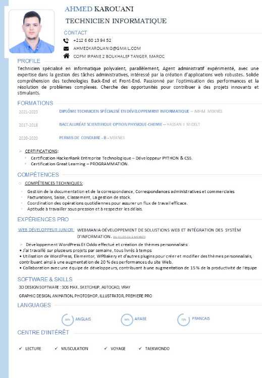 techncien informatique / Agent administratif