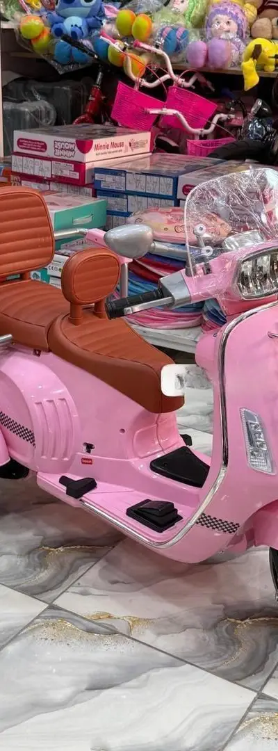 Moto Électrique 12V Vespa 2 Places Pour Enfants
