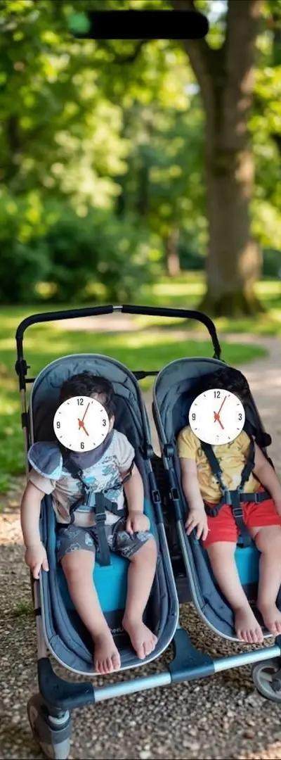 Poussette double pour jumeaux – Très bon état