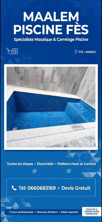 Spécialiste Piscine Fès - Carrelage Mosaïque Toute