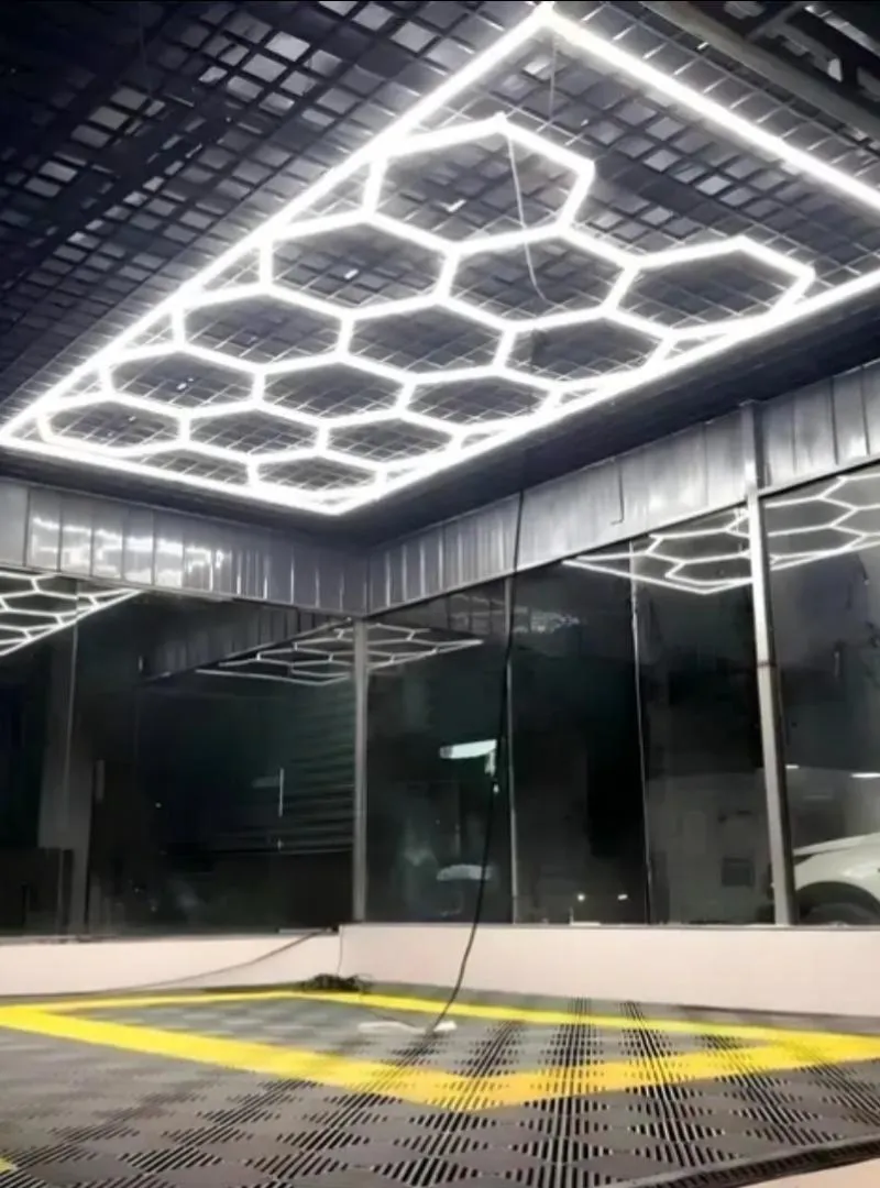 Éclairage LED plafond Hexagonal nid d'abeille