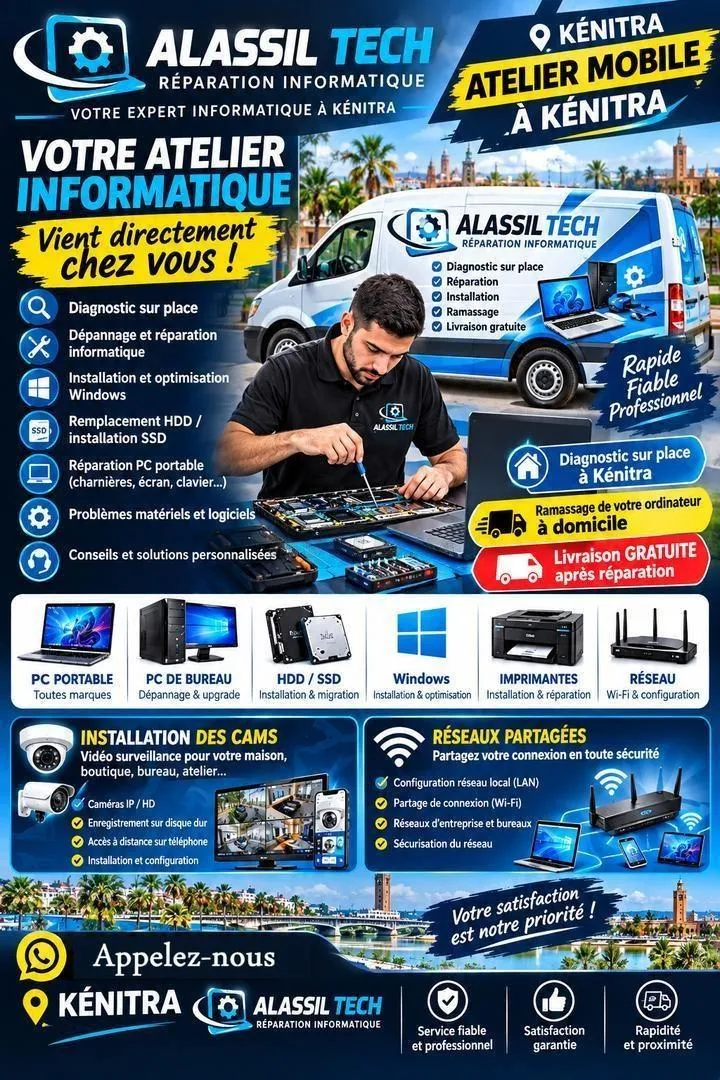 ATELIER MOBILE DE RÉPARATION INFORMATIQUE