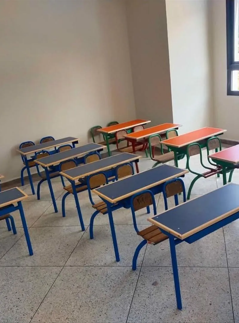 Table double pour établissements d'enseignement