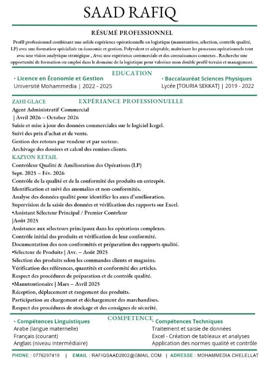 Demande d'emploi opérationnelle en logistique
