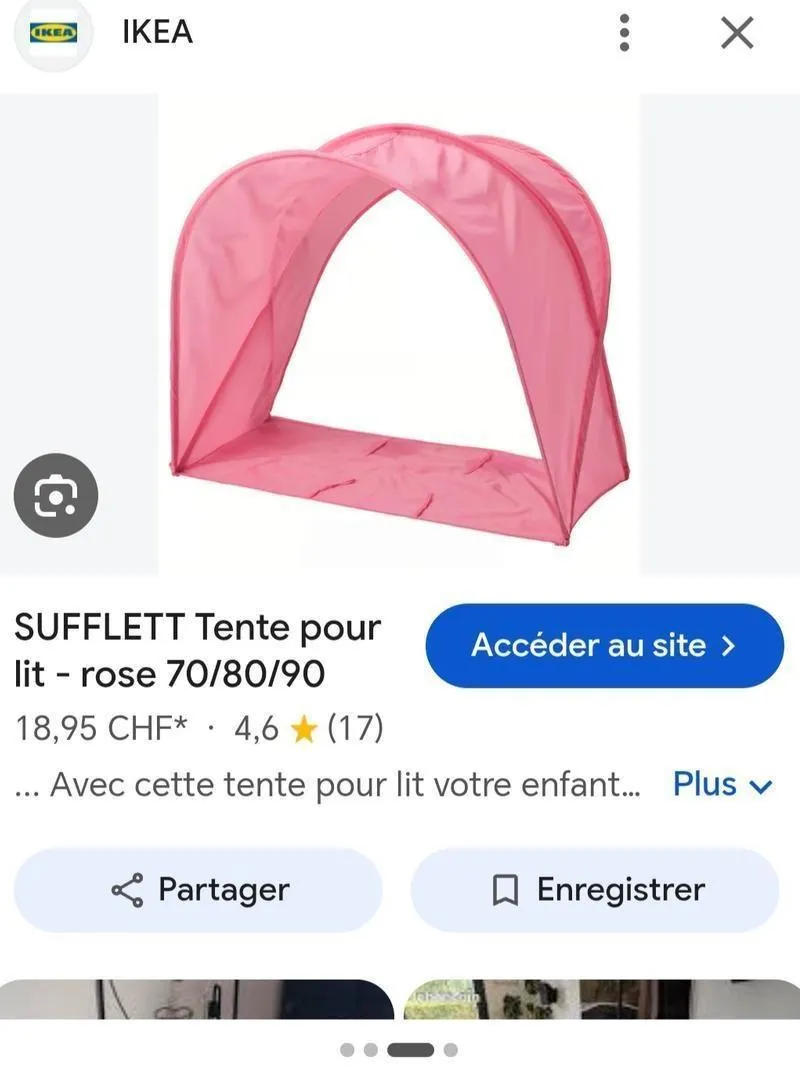 Tente pour lit