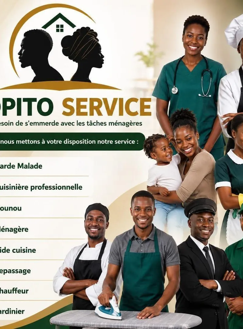 jardinier chauffeur ménage nounou cuisinière