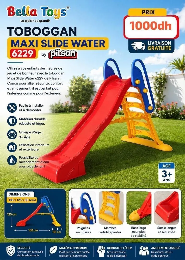 Glissade pour enfants en plastique Bella Toys, excellente