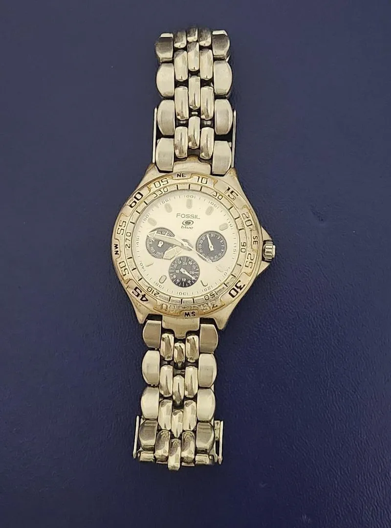 Montre Chronographe Fossil Blue Originale