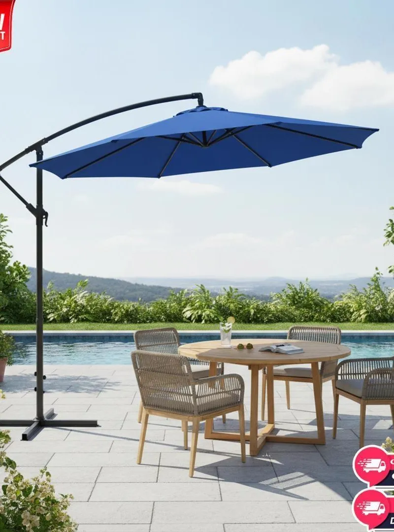 Parasol Déporté Diamètre 3 M - Pied En Croix