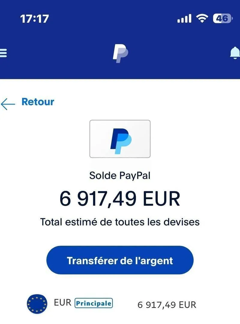 Vendu par PayPal à un bon prix