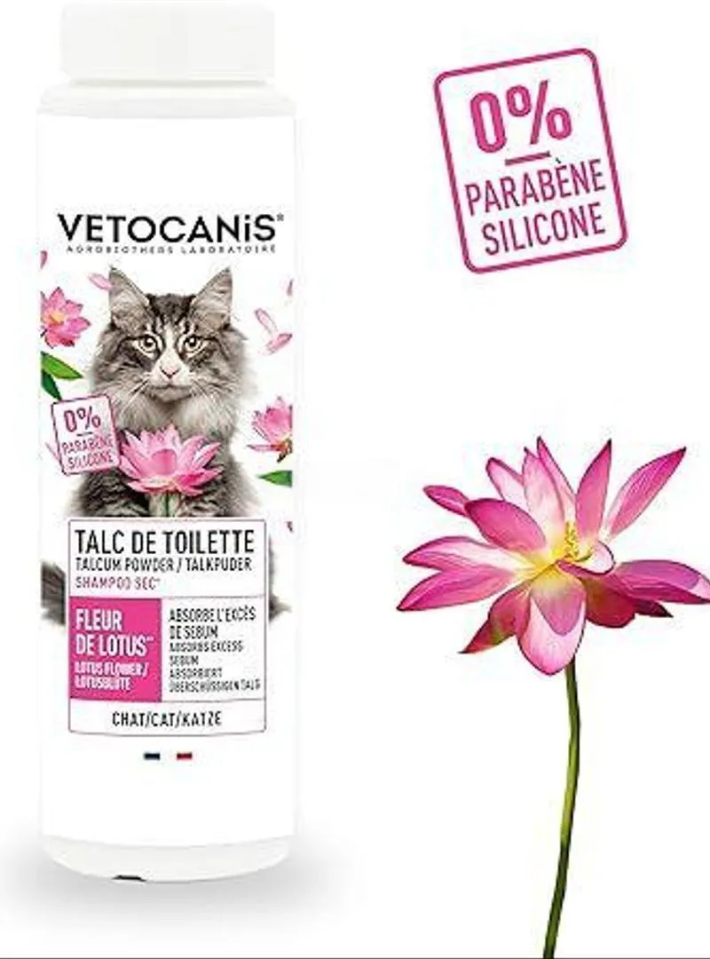 Vetocanis Shampoing Sec en Poudre Pour Chat