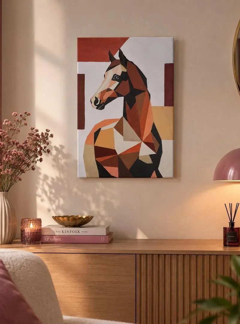 Tableau cheval géométrique