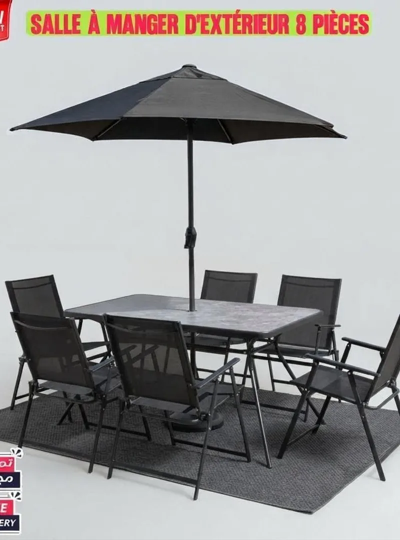Set Familiale - x01 Table x06 Chaises x01 Parasol