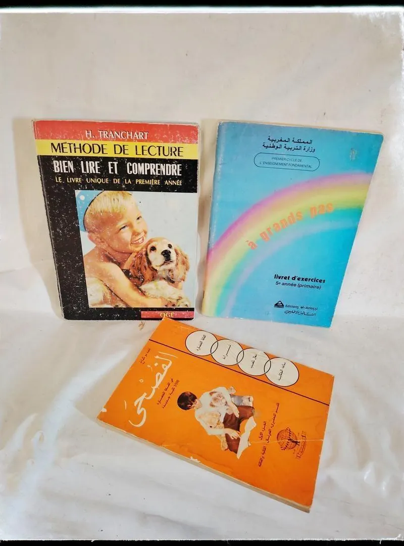 Manuels scolaires des années 80 pour les souvenirs