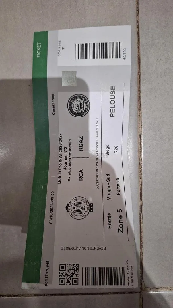 Ticket zone 5
