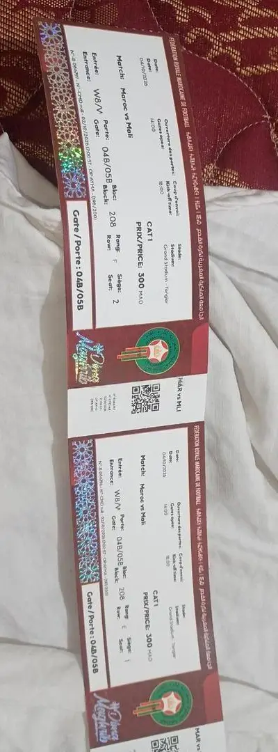 Billet de match Maroc vs Mali
