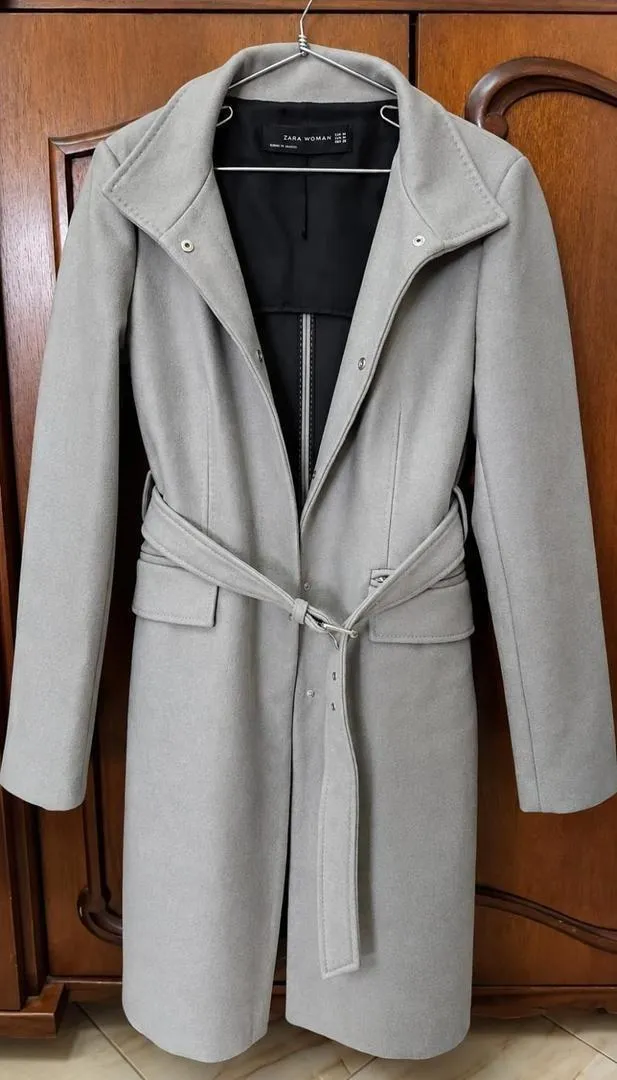 Manteau femme Zara Woman gris clair 🤍