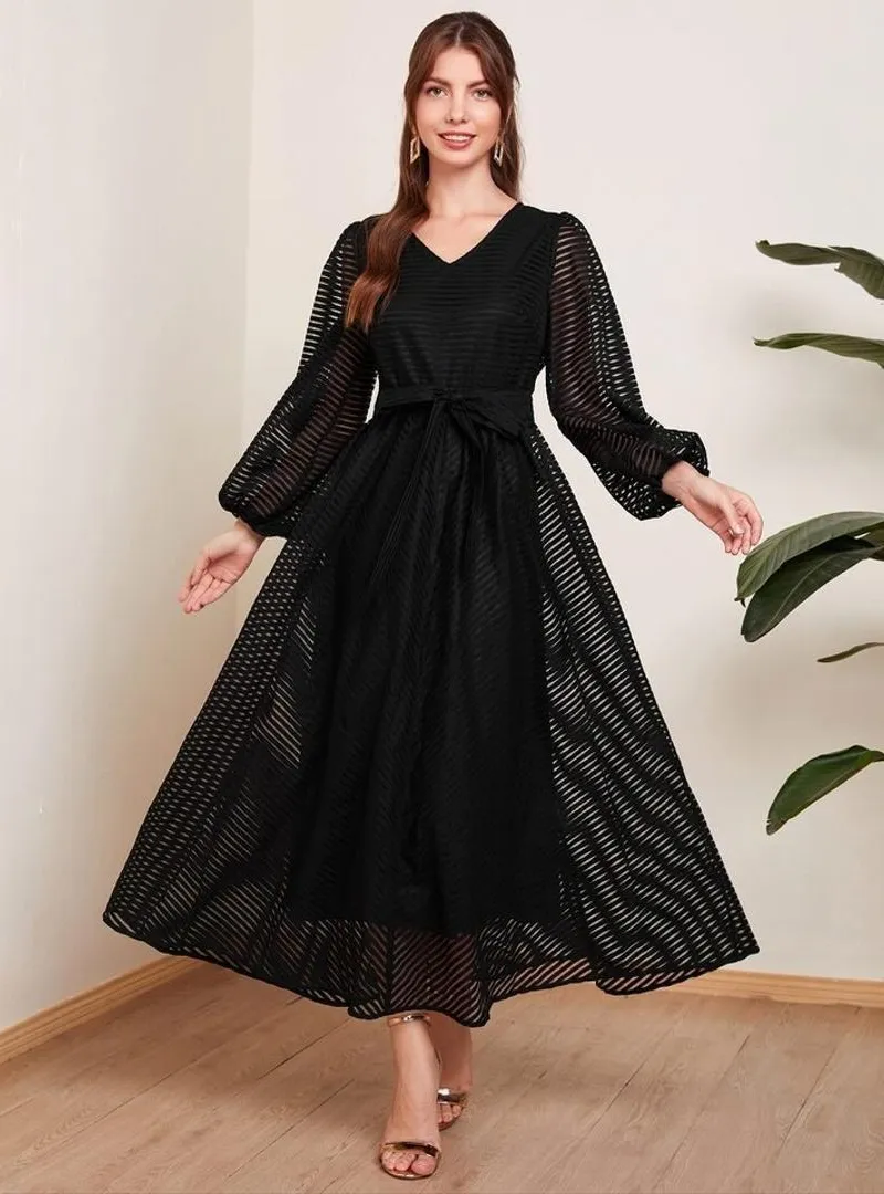 Robes longues noires élégantes taille S