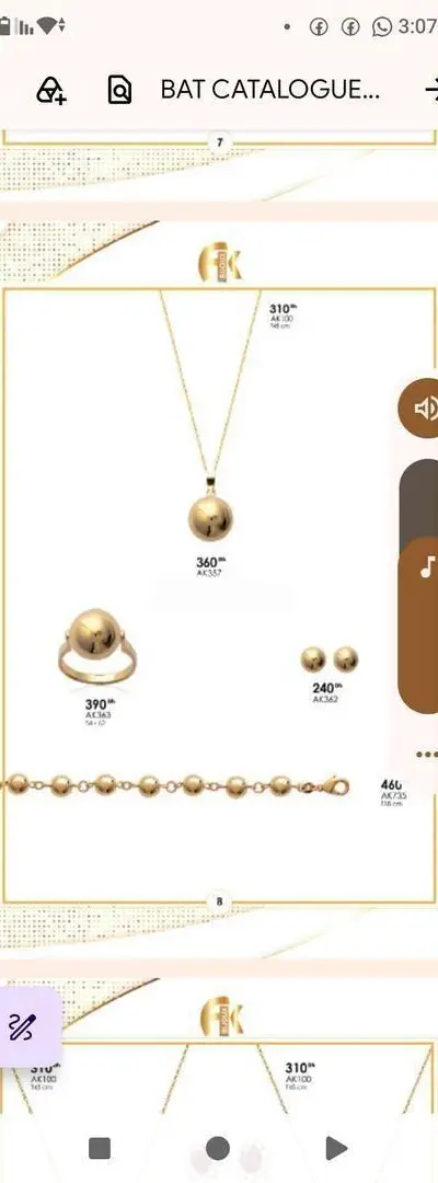 Bijoux avant l'eau