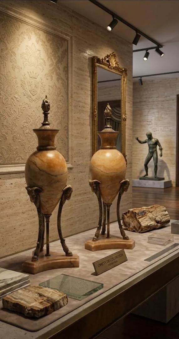 Paire de vases du XIXÈME athéniennes en albâtre