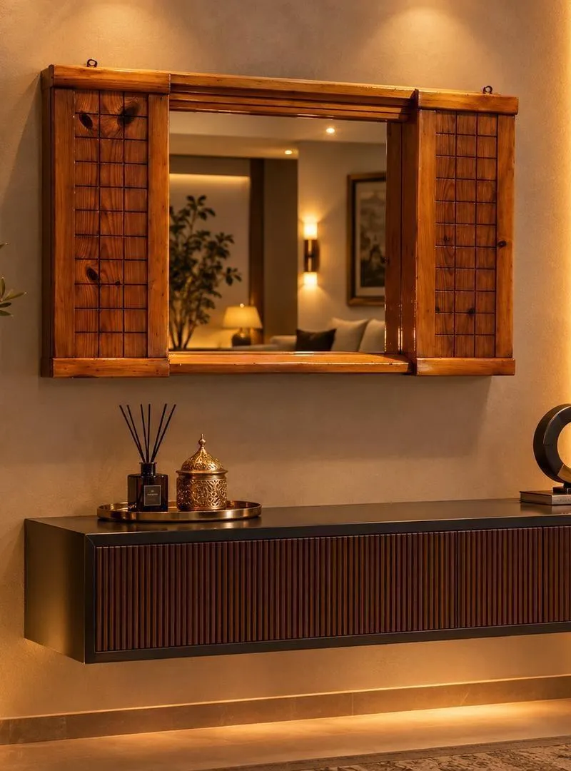 Miroir en bois