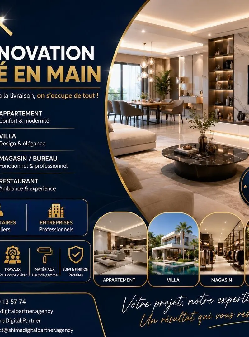 Rénovation appartement et villa Marrakech