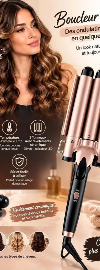 Appareil à onduler les cheveux – Boucleur Cheveux