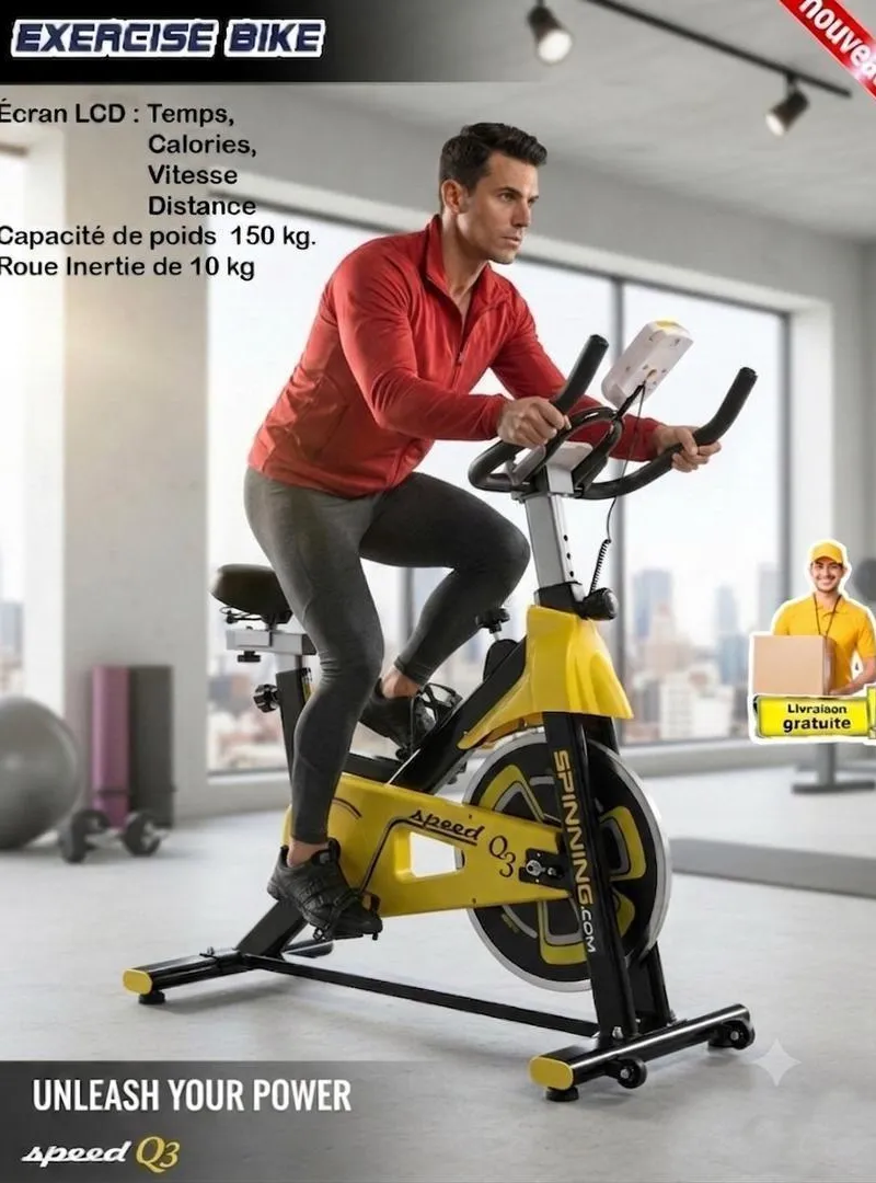 Vélo de Spinning d'Exercice - NEUF - دراجة رياضية