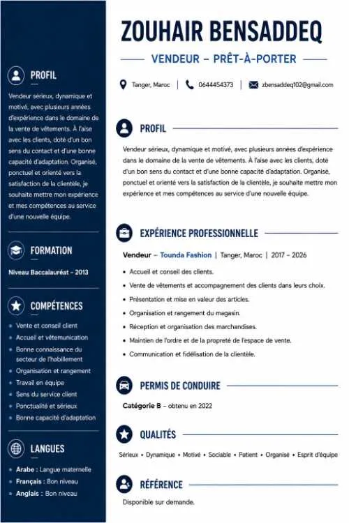 Vendeur/conseiller de vente - Recherche d'emploi