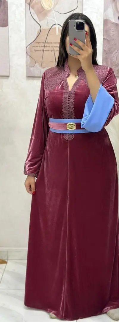 Caftan en M'ber en soie élégant😍