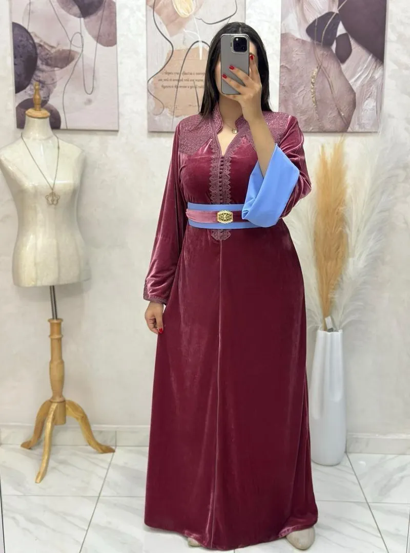 Caftan en M'ber en soie élégant😍