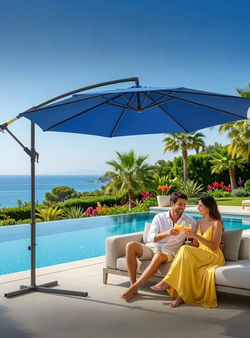 Parasol Déporté Inclinable Diamètre 3 M