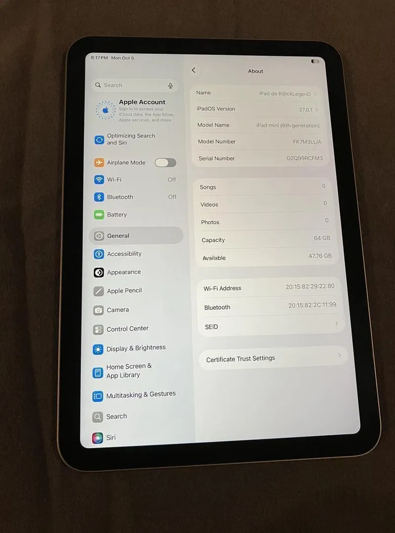 iPad mini 6 Wifi