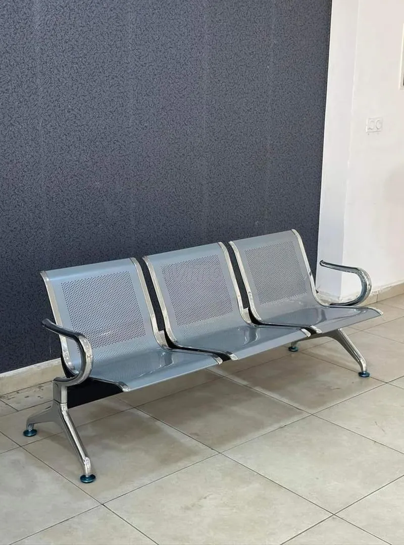 banquette chromé/chaise d'attente/vestiaire.lit