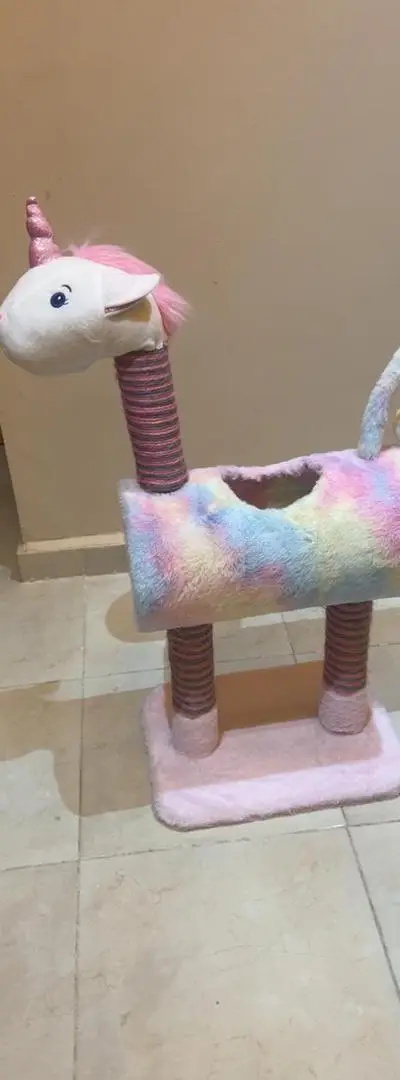 Maison pour chat et jouet en même temps