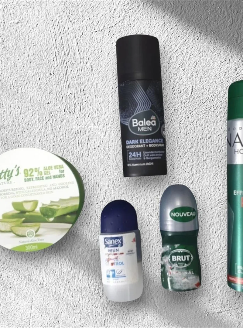 Déodorant et gel capillaire pour hommes