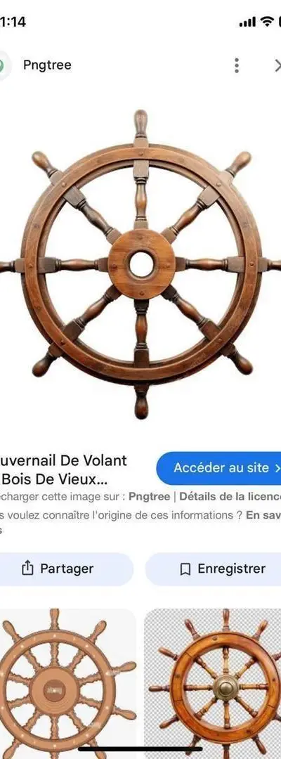 Gouvernail navire déco marin