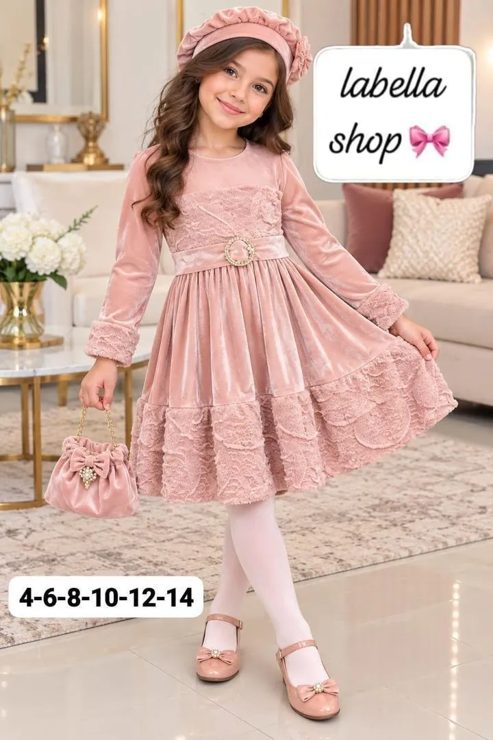 👑 Robe de fille élégante et tendance (Ensemble complet) ✨👗