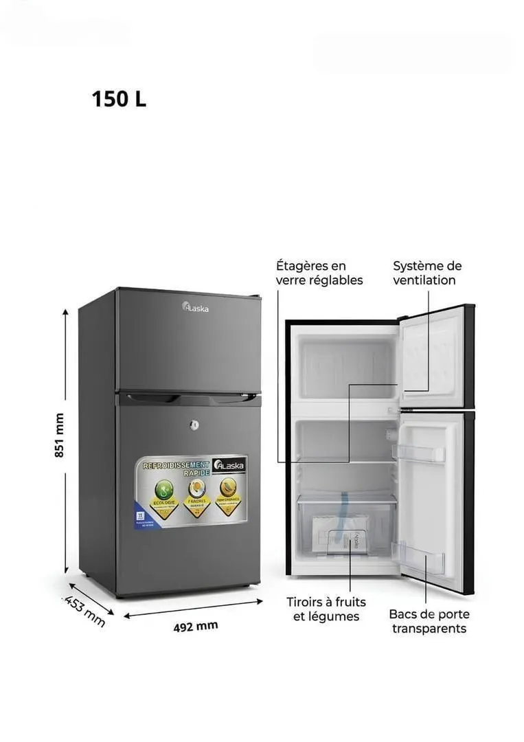 Petit réfrigérateur 150 litres