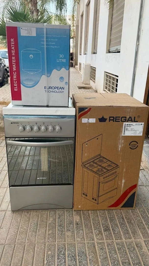 Cuisinière à gaz et chauffe-eau électrique
