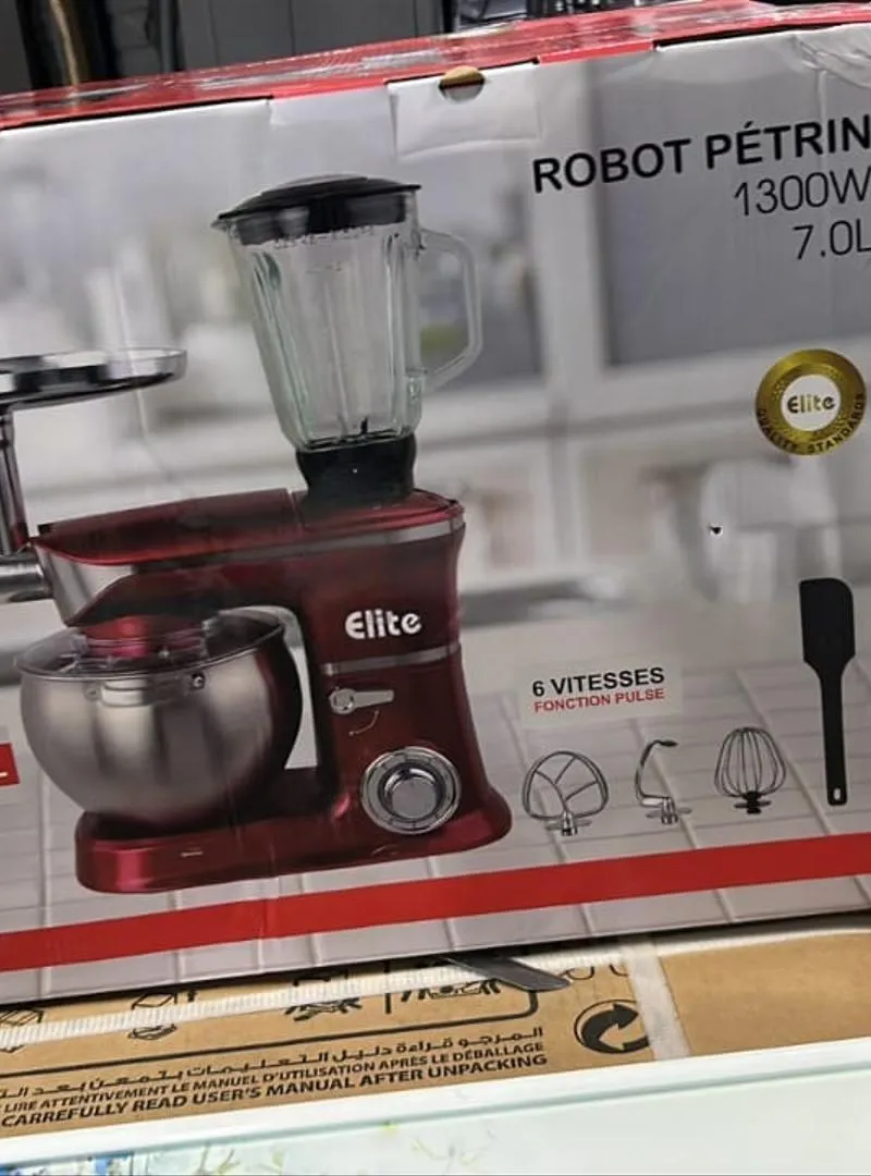 Robot pâtissier Elite 4 en 1 - 1300W - 7L