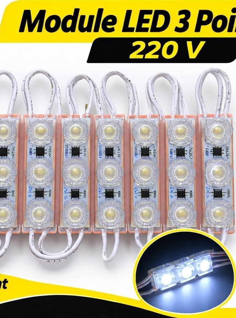 Module LED 3 Points 220V – 2W – Blanc Froid