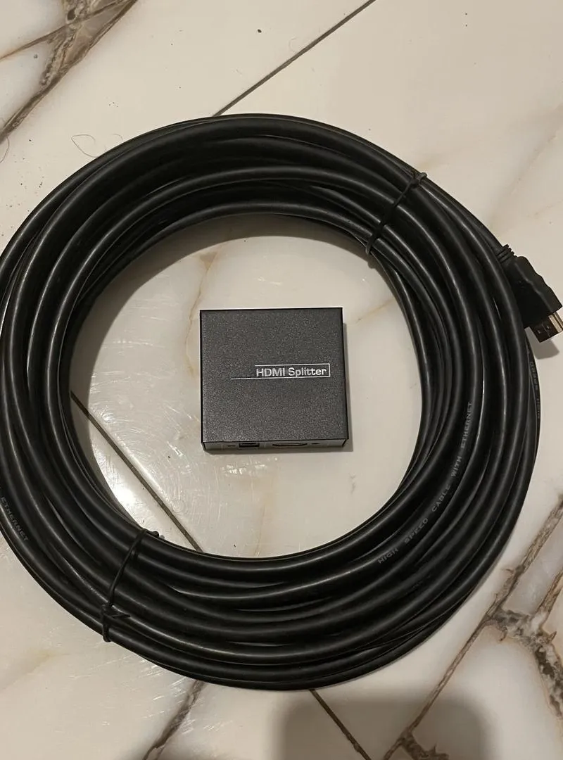 Câble HDMI long 15m et Splitter HDMI 1x2