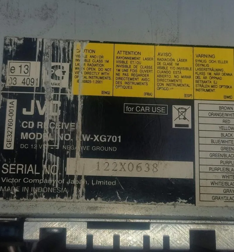 Poste radio JVC original