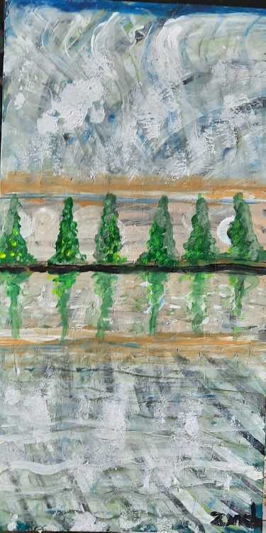 Peinture sur bois fin